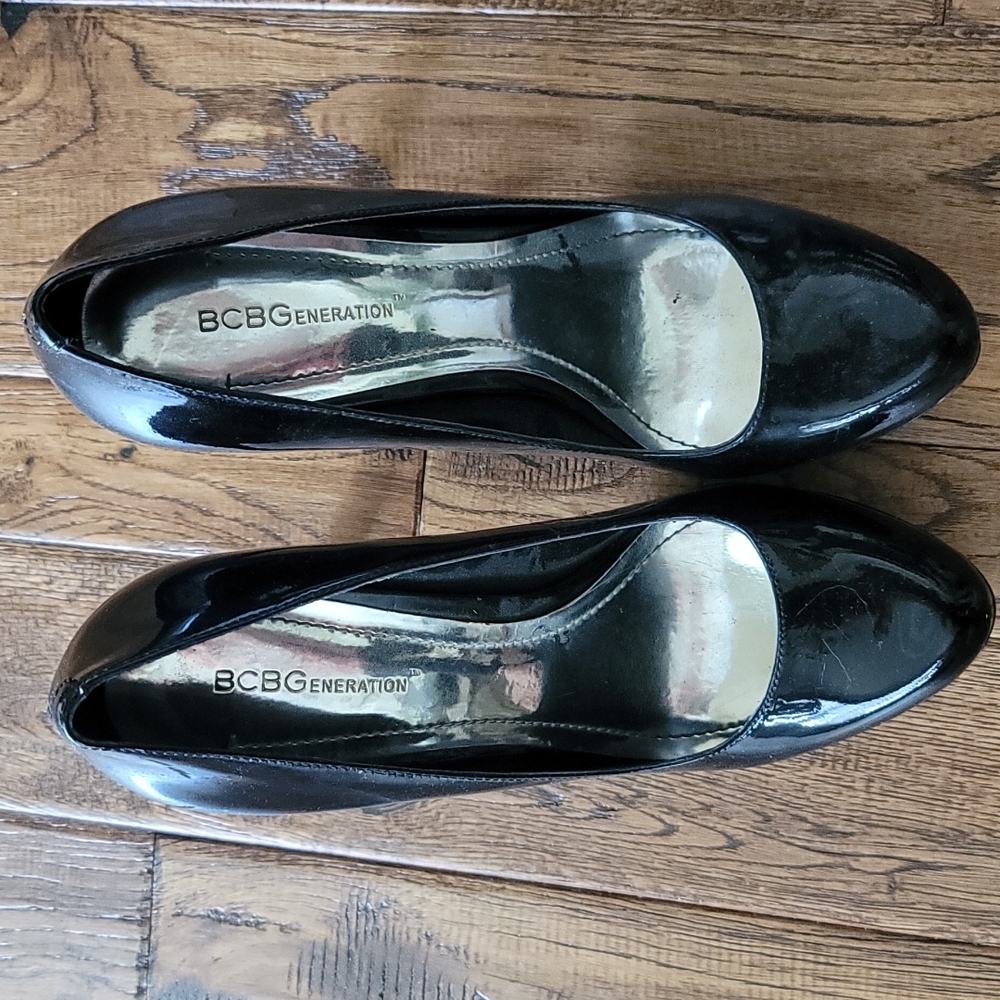 BCBG Black Patent High Heel Shoes